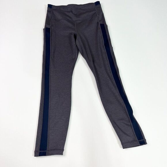Athleta Legging Women Gray Blue Ultimate Stash Pocket 7/8 Compression Pant Small - Picture 1 of 9